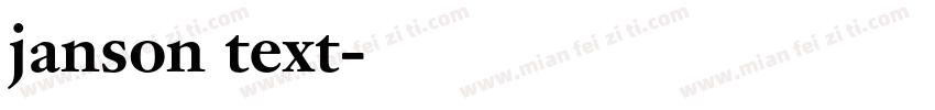 janson text字体转换